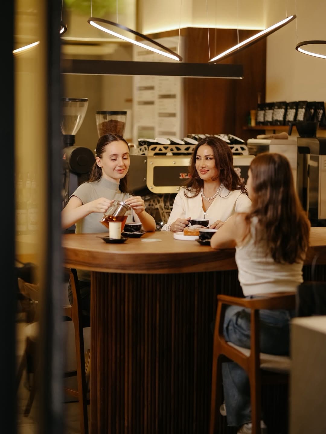 Guests at the bar counter of Gentile Cafe